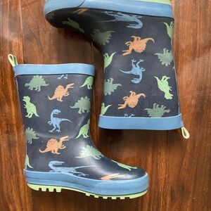 H&M Kids Dinosaur Rain Boots - Navy/Lime - Size 11 (EU 29) - PRISTINE/WORN ONCE